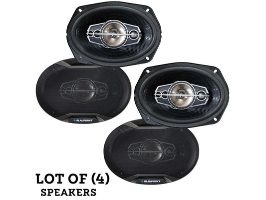 (Set of 2) BLAUPUNKT GTX695 6 x 9 5-Way Coaxial Car Speakers 750 Watts 4 Ohm