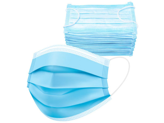 1000 Pack Disposable Face Masks w/ Elastic Ear Loop, 3 Ply Comfortable & Breathable for Blocking Dust Air Pollution Dust Protection