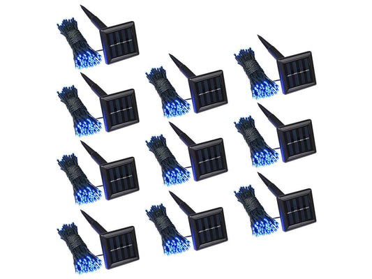 100 LED Solar Powered String Light Static Christmas Party Lawn Decor 10 Pack
